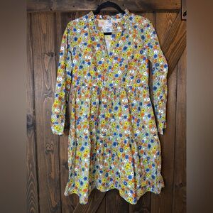 Olivia James Lydia Floral Dress  Tiered Flowy Boho Cottagecore Sz XS